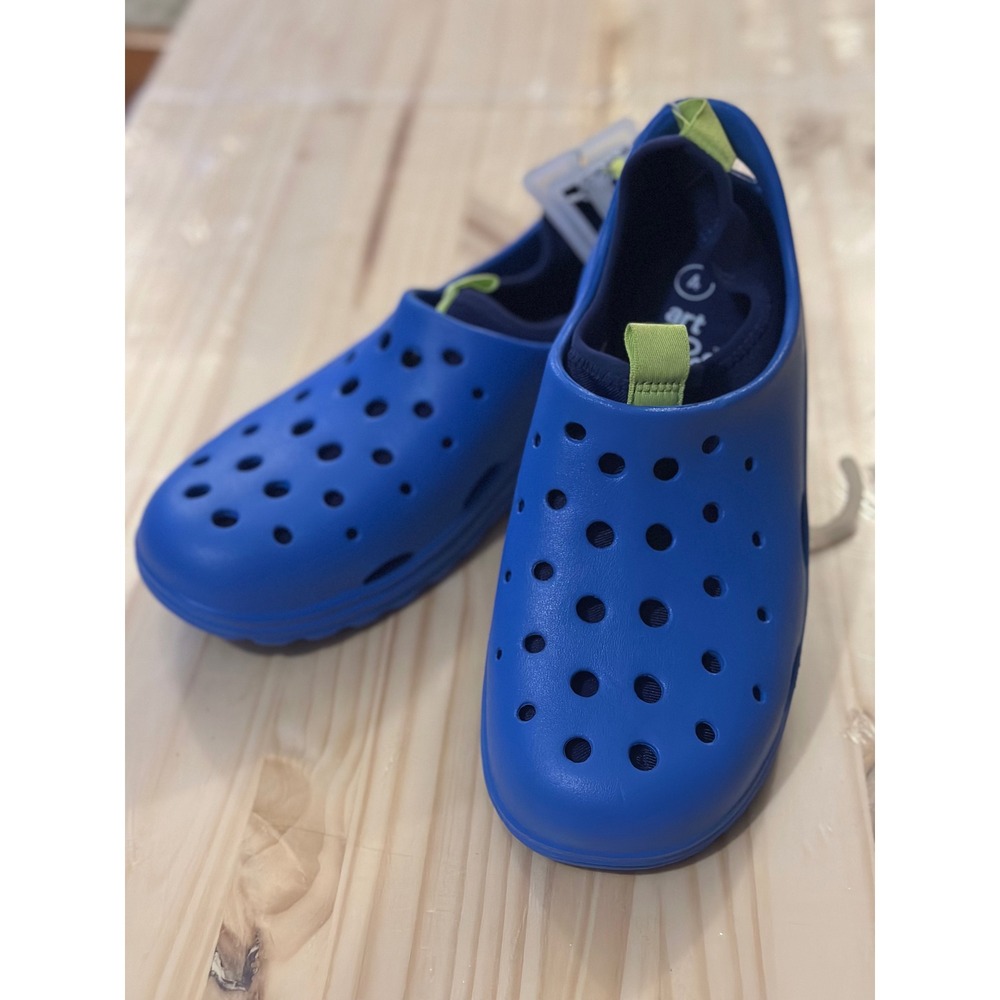 Art Class Boys Blue Slip On Water Shoes Clogs Removable Liner Size 4